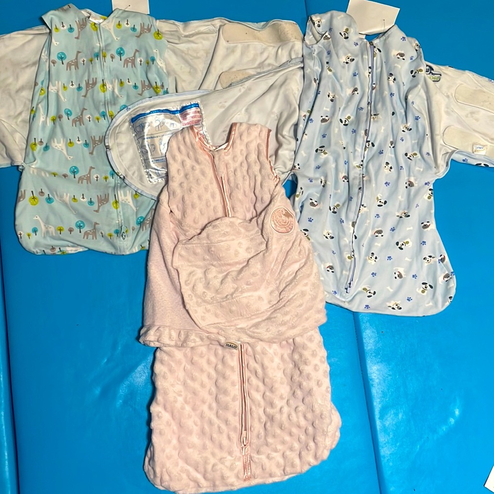 3 Halo Sleepsack Bundle - 2 regular Halo Sleepsacks and 1 Velboa